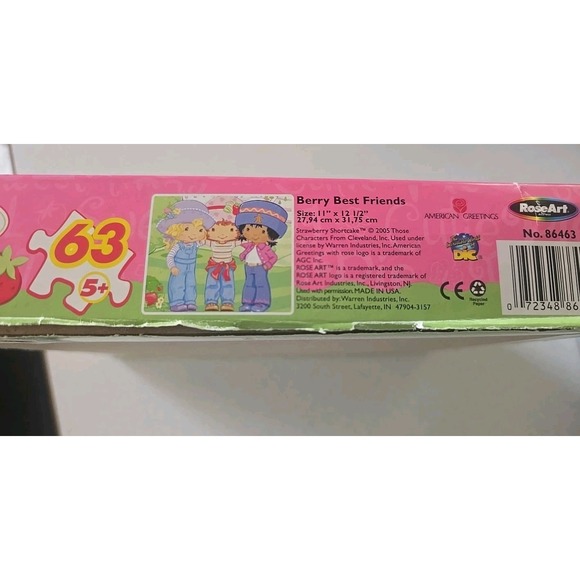 Strawberry Shortcake Puzzle Berry Best Friends 63 PC 11x12.5 2005 Complete - Picture 3 of 3
